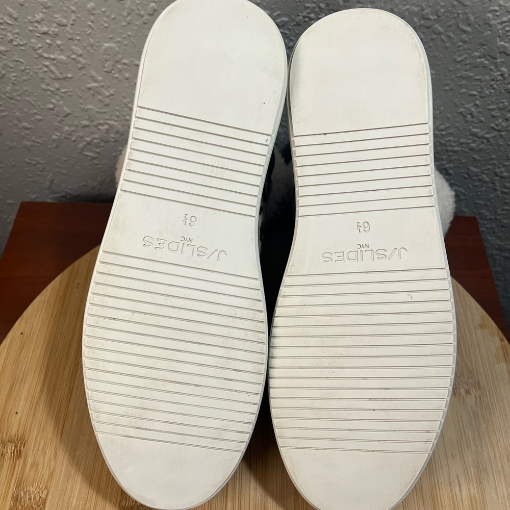 🔥 J SLIDES NEWBIE SUEDE LEOPARD PRINT PLATFORM ANKLE BOOTS WOMENS SIZE 6.5 - Picture 7 of 10